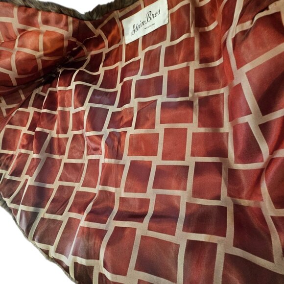 1950s Brown Beaver Fur Stole Shawl Cape Wrap Jacket Old Money Mod MCM Sz S/M - Picture 13 of 14